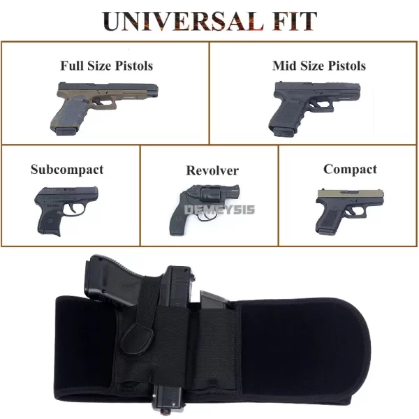 Tactical Belly Band Holster Concealed Carry Pistol Airsoft Right Left Hand Belt Holster for Glock Sig Sauer Beretta Walther - Image 3