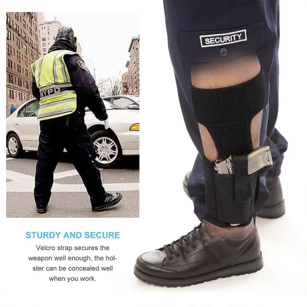 Tactical Universal Adjustable Concealed Black Carry Ankle Leg Pistol Shooting Gun Holster Hunting Accessories - Image 4