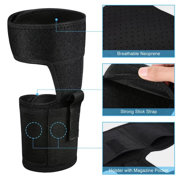 Tactical Universal Adjustable Concealed Black Carry Ankle Leg Pistol Shooting Gun Holster Hunting Accessories - Image 3